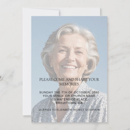 Moderne viering levensfoto kaart (Achterkant)