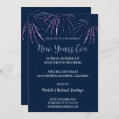 Moderne viering nieuwjaarsuitnodiging kaart (Voorkant / Achterkant)