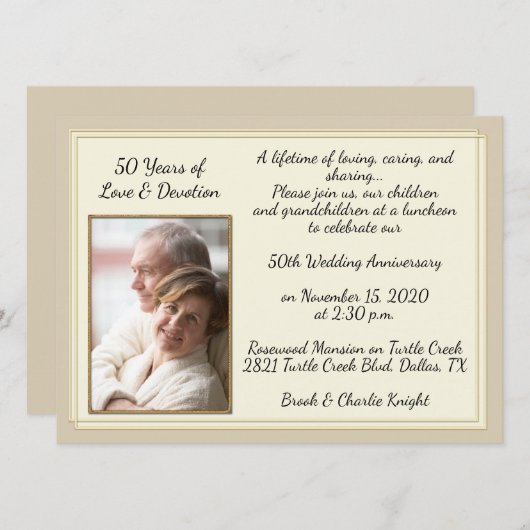 Moderne viering van 50ste verjaardag kaart (Voorkant / Achterkant)