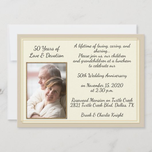 Moderne viering van 50ste verjaardag kaart (Voorkant)