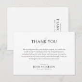 Moderne viering van de begrafenis van de herdenkin bedankkaart (Voorkant / Achterkant)