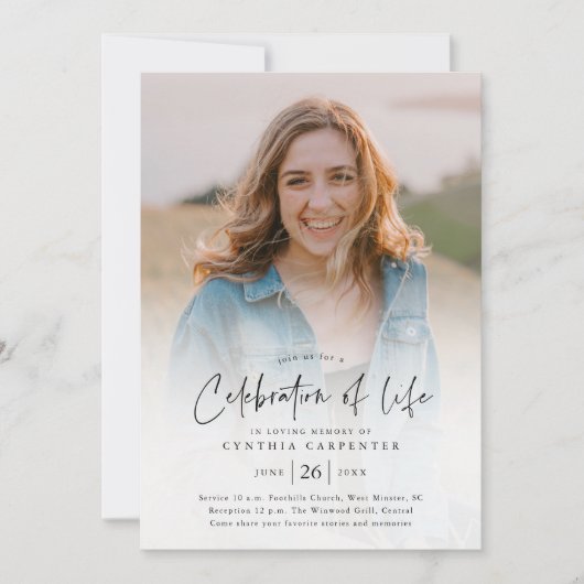 Moderne viering van de begrafenis van de herdenkin kaart (Voorkant)