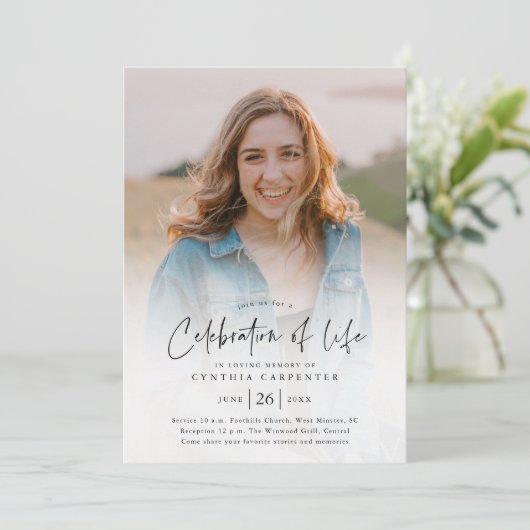 Moderne viering van de begrafenis van de herdenkin kaart (Staand voorkant)