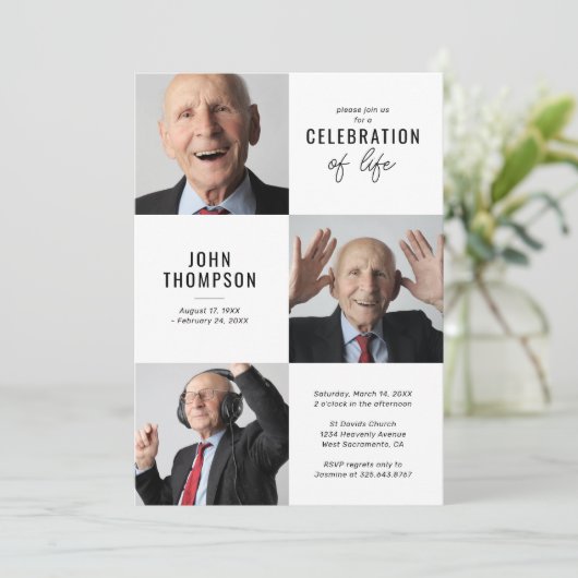 Moderne viering van de begrafenis van de herdenkin kaart (Staand voorkant)