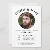 Moderne viering van de begrafenisfoto van het leve kaart (Voorkant)