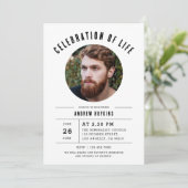 Moderne viering van de begrafenisfoto van het leve kaart (Staand voorkant)