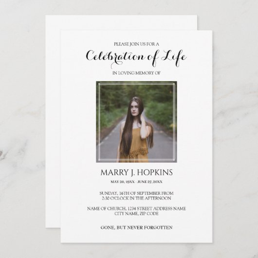 Moderne viering van de uitnodiging voor een leven  (Voorkant / Achterkant)