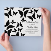 Moderne viering van de zwarte brochure van Life Bu (Hand)