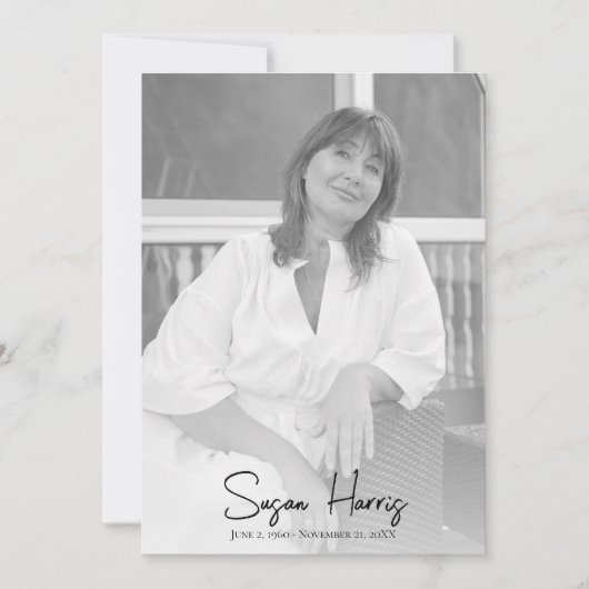 Moderne viering van het begrafenisprogramma Life Kaart (Voorkant)