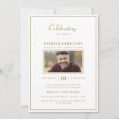 Moderne viering van het leven begrafenis faux goud kaart (Voorkant)