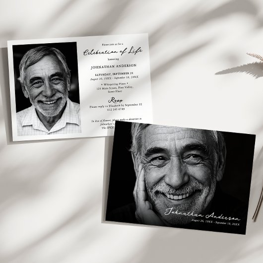 Moderne viering van het leven / begrafenis / geden kaart