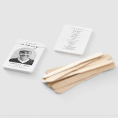 Moderne viering van het leven begrafenis gedenkfot handwaaier (Niet-gemonteerd)