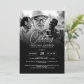 Moderne viering van het leven begrafenis herdenkin kaart (Staand voorkant)