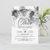 Moderne viering van het leven begrafenis herdenkin kaart (Staand voorkant)