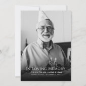 Moderne viering van het leven begrafenis herdenkin kaart (Achterkant)