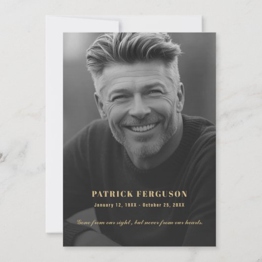 Moderne viering van het leven begrafenis marine bl kaart (Achterkant)