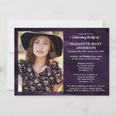 Moderne viering van het leven begrafenis Paarse ma Kaart (Voorkant)