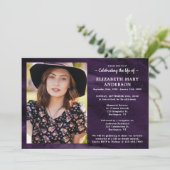 Moderne viering van het leven begrafenis Paarse ma Kaart (Staand voorkant)