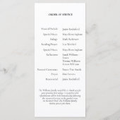 Moderne viering van het leven Boog Foto Funeral Programmakaart (Achterkant)