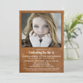 Moderne viering van het leven Custom Photo Kaart (Staand voorkant)