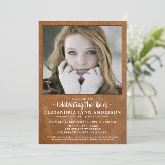 Moderne viering van het leven Custom Photo Kaart (Staand voorkant)