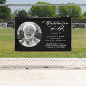 Moderne viering van het leven Elegant schrift & fo Spandoek (Insitu)