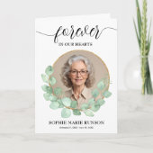 Moderne viering van het leven Foto Begrafenis Gevo Programma (Voorkant)