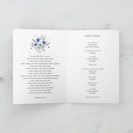 Moderne viering van het leven Foto Begrafenis Gevo Programma (Binnen)