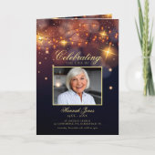 Moderne viering van het leven Foto begrafenis Programma (Voorkant)