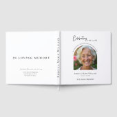Moderne Viering Van Het Leven Foto Funeral Gastenboek (Volledig)