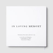 Moderne Viering Van Het Leven Foto Funeral Gastenboek (Achterkant)