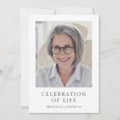 Moderne viering van het leven Foto Memorial begraf Kaart (Voorkant)