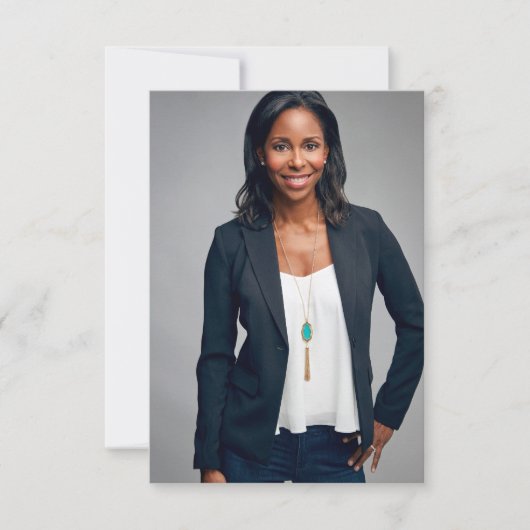 Moderne viering van het leven Foto Memorial begraf Kaart (Voorkant)