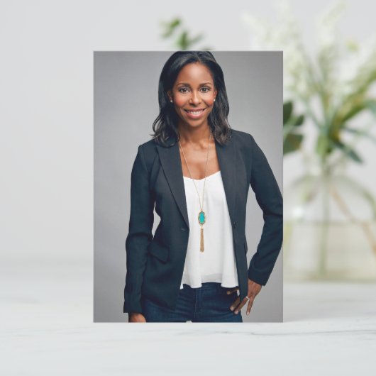 Moderne viering van het leven Foto Memorial begraf Kaart (Staand voorkant)