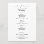 Moderne viering van het leven Foto Memorial begraf Programmakaart (Achterkant)