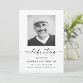 Moderne viering van het leven Foto Memorial begraf Programmakaart (Staand voorkant)