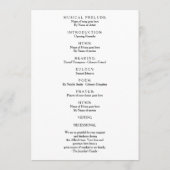 Moderne viering van het leven Foto Memorial Programmakaart (Achterkant)