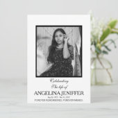 Moderne viering van het leven Foto Memorial Programmakaart (Staand voorkant)