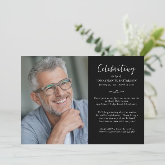 Moderne Viering van het Leven Foto's Aangepast Ged Kaart (Staand voorkant)