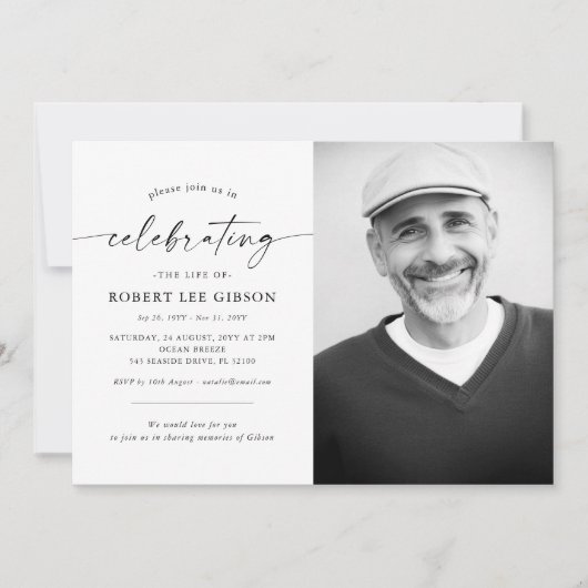 Moderne viering van het leven Memorial begrafenis  Kaart (Voorkant)