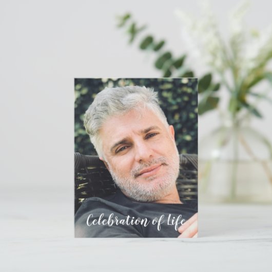 Moderne viering van het leven met foto (Staand voorkant)