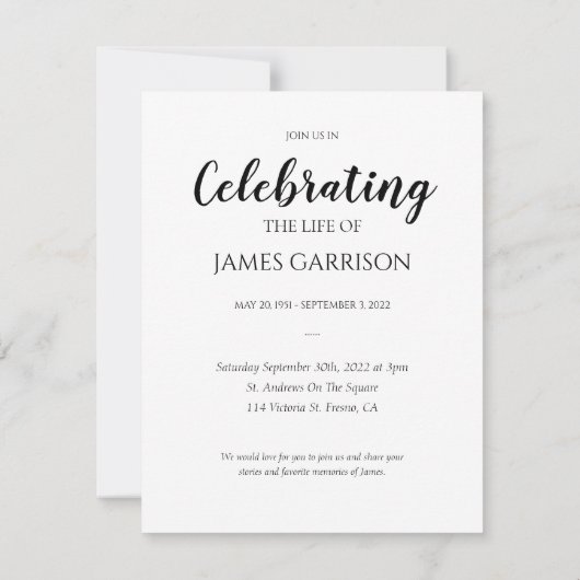 Moderne viering van het leven met foto (Achterkant)