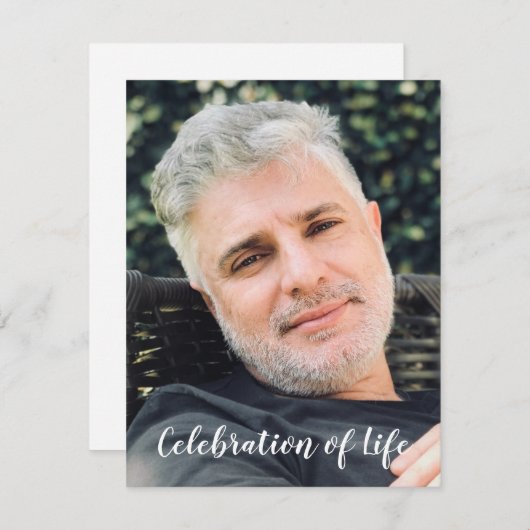 Moderne viering van het leven met foto (Voorkant / Achterkant)