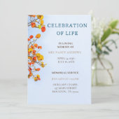 Moderne viering van het leven rouwverwerking uitno kaart (Staand voorkant)