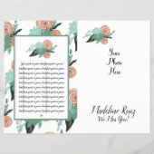 Moderne viering van levensbloemen met de hand gete flyer (Achterkant)