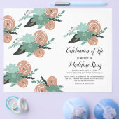 Moderne viering van levensbloemen met de hand gete flyer (Enkel)