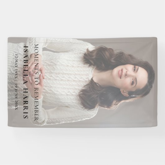 Moderne viering van levensfoto-ontwerp spandoek (Horizontaal)