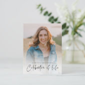 Moderne viering van levensherdenkingsdienst  briefkaart (Staand voorkant)