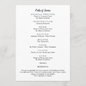 Moderne viering van levensherdenkingsfoto plat programmakaart (Achterkant)