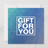 Moderne vierkant cadeaubon (Voorkant)